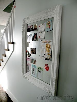 Cute Magnet board made from an old frame | Easy diy projects .
