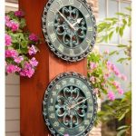 Amazon.com : Rustic Antique Outdoor Wall Clock and Thermometer Set .