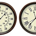 BIOS Decorative Thermometer and Clock Set Wall Cloc