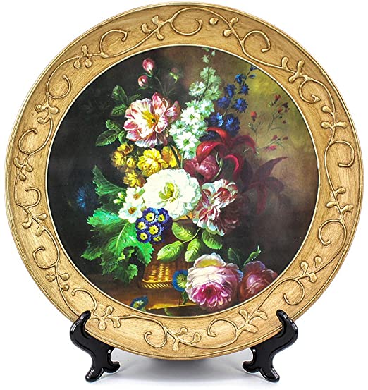 Amazon.com: ZHAMS 10'' Ceramic Decorative Plate, Art Decoration (B .