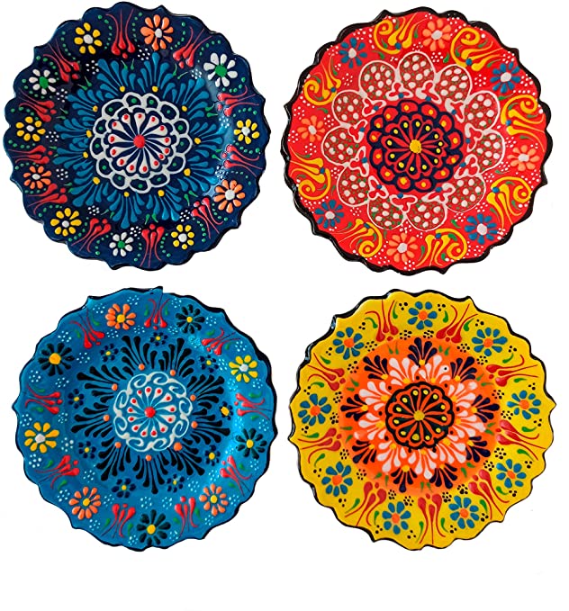 Amazon.com: Ayennur Turkish Decorative Plates Set of 4-5.11 .