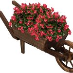 Amazon.com : Sunnydaze Wooden Decorative Wheelbarrow Planter, for .