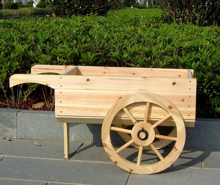Wooden Wheelbarrow Planter | Decorative Display Ca