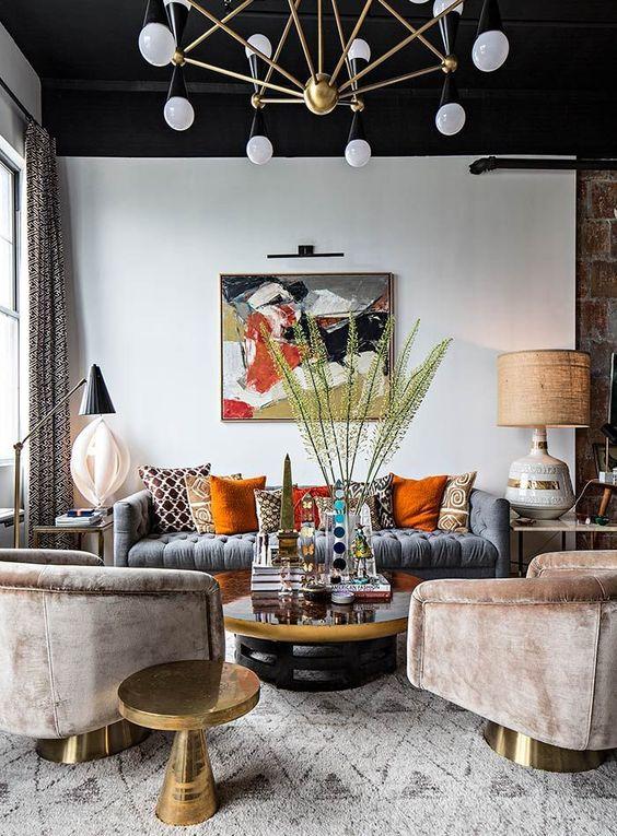 Find a statement ⁣chandelier to elevate ‍your eclectic ⁣living room ⁤decor