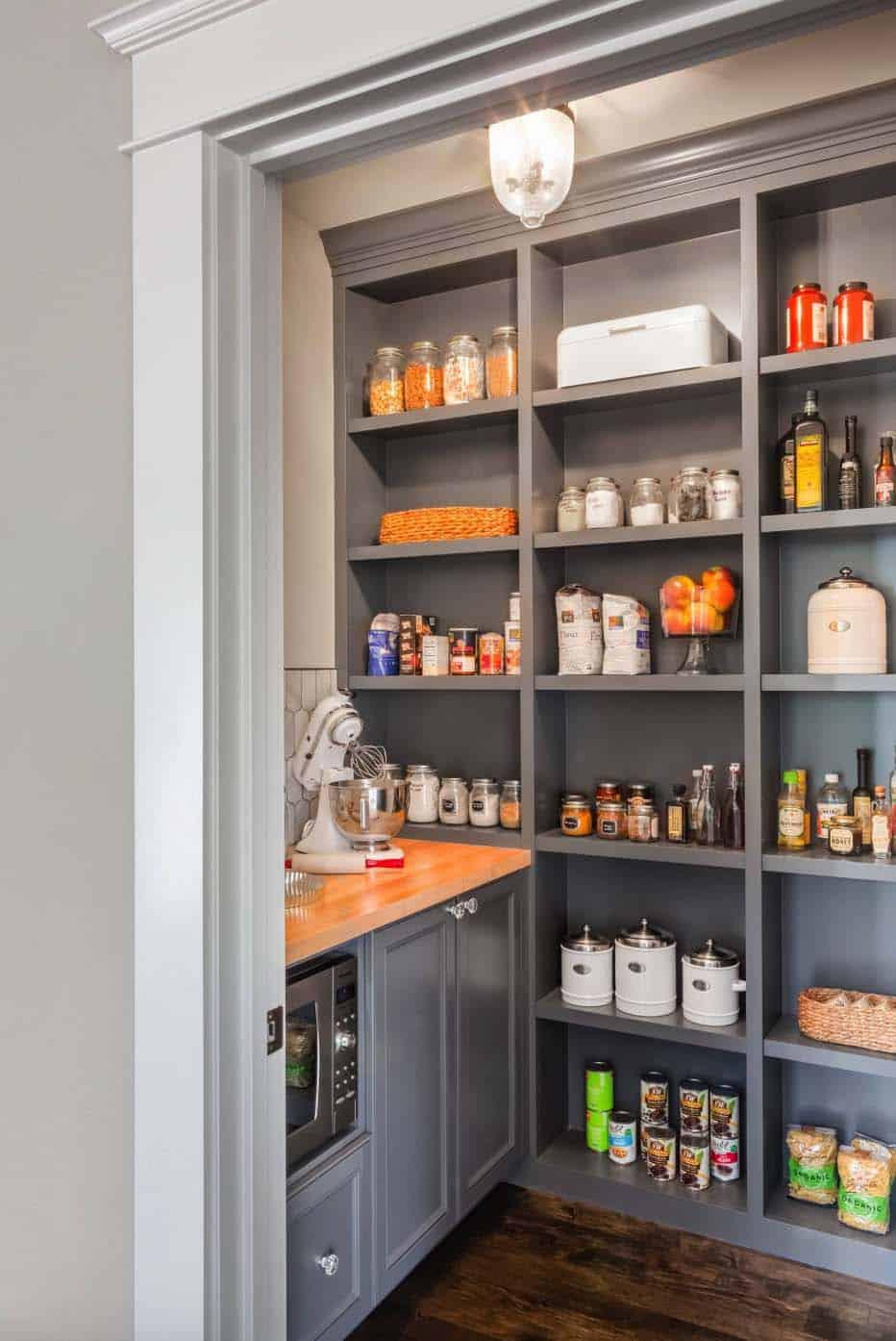 A well-stocked pantry to ensure your farmhouse kitchen is always ready to inspire