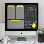 Pineapple Desktop Organization Wallpaper + Calendar by Chelsea .