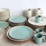 4 pieces mix and match fine ceramic dinnerware set in 2 colors .