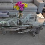 Glass Top Tables | Driftwood Decor | Driftwood coffee table .