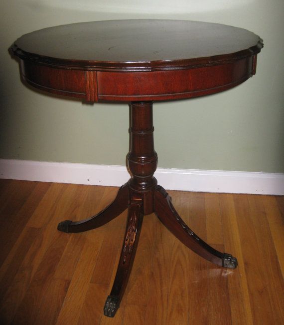 Items similar to Mahogany Duncan Phyfe Style Lamp Table, with .