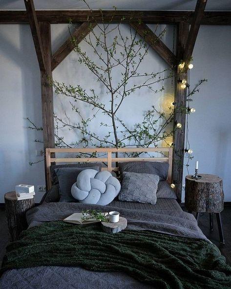 Outdoorsy Space: Nature-inspired elements bring the beauty inside⁢ your bedroom