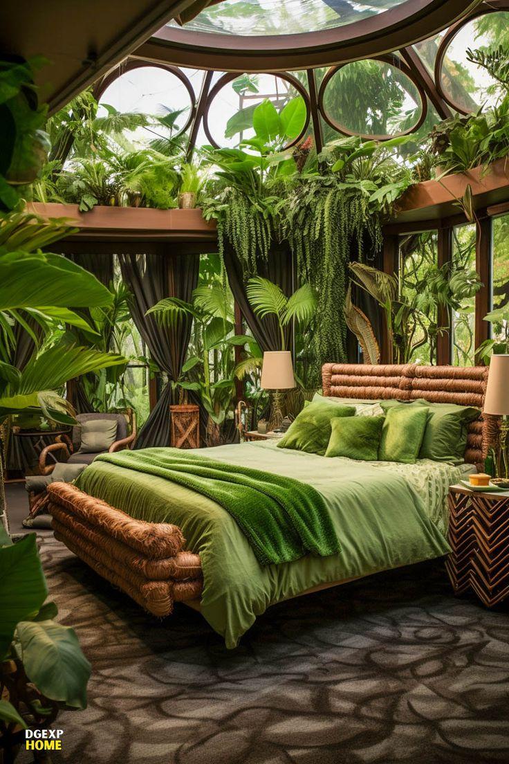 Nature-Inspired⁤ Bedroom: Use ⁤greenery and ‌earth tones for⁢ a calming‌ retreat