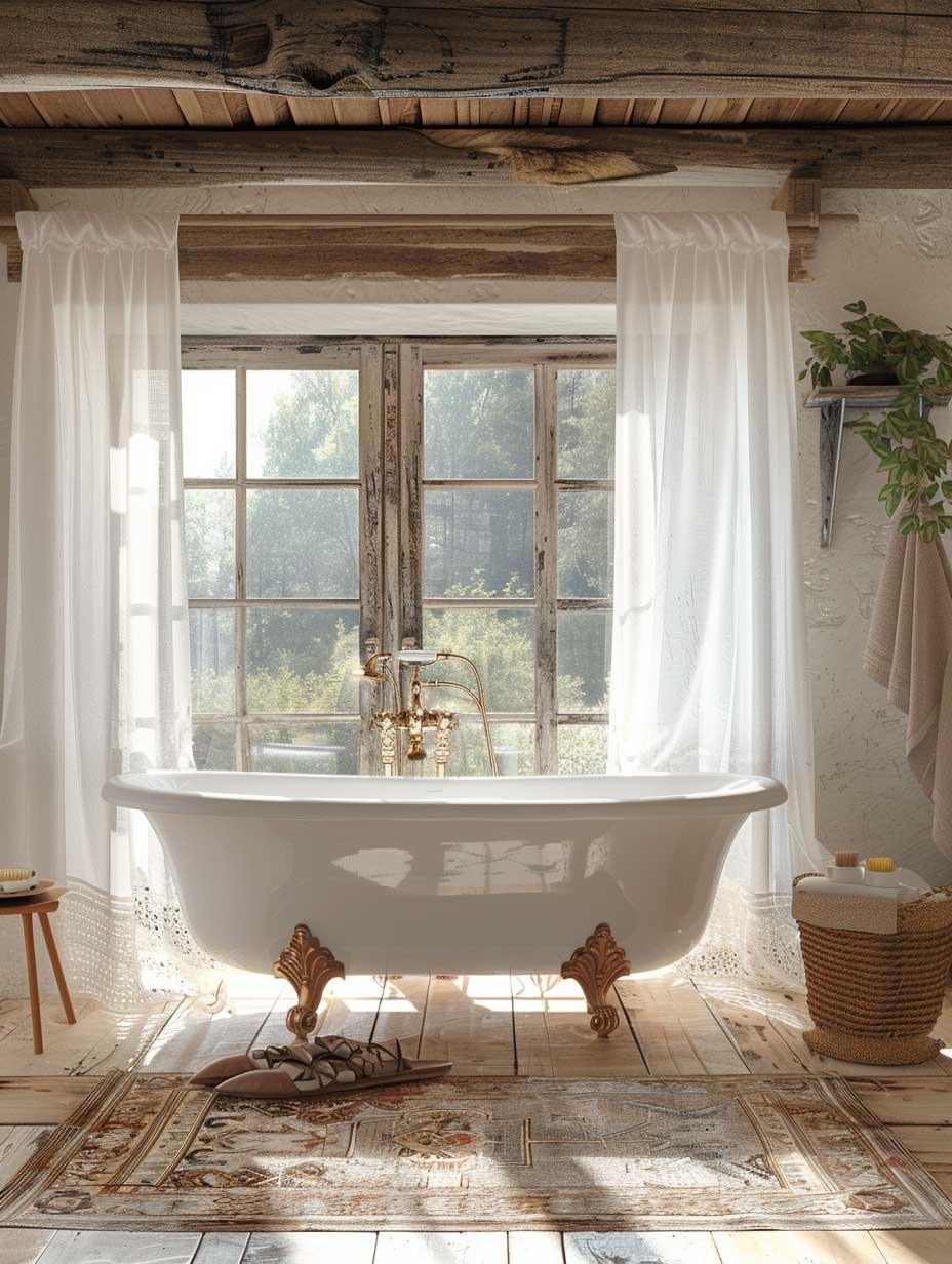 Earthy ⁤tones connect farmhouse bathrooms to nature outdoors