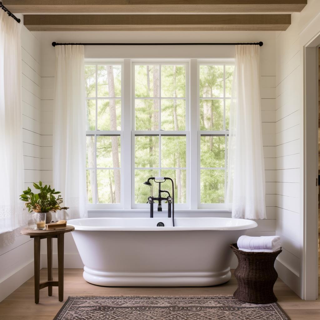 Install a freestanding⁢ tub⁢ for ​elegance‍ in farmhouse bathrooms