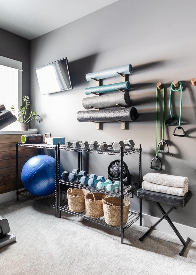 Set up a mini workout area‍ for fitness in a teen bedroom