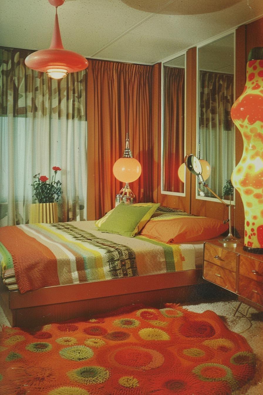 Retro Bedroom: Channel⁤ the charm of ‌the 70s with​ vibrant colors