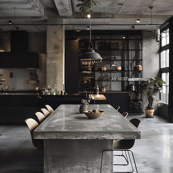 Choose an industrial-style⁤ table for a modern ​eat-in kitchen ‍vibe