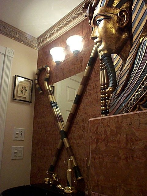 Egyptian 1/2 bathroom | Egyptian home decor, Egyptian decorations .