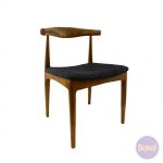 Replica 'Elbow' Chair Walnut - Fabric Seat | Fabric seat, Dining .