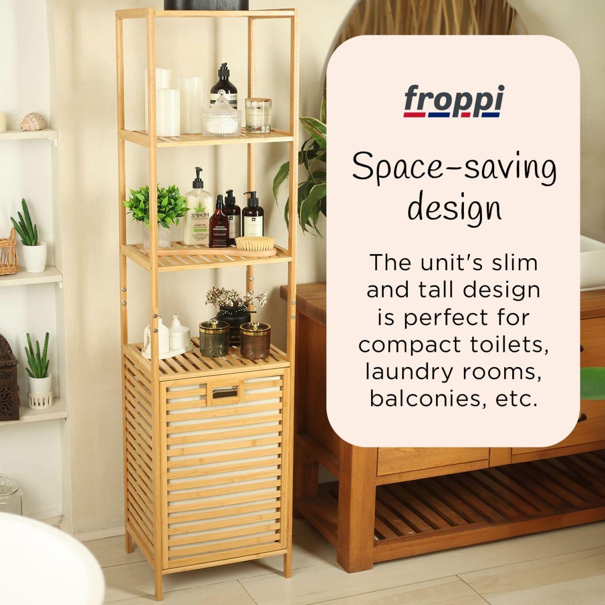 Invest in a compact laundry hamper for a ​tidier small ​bathroom