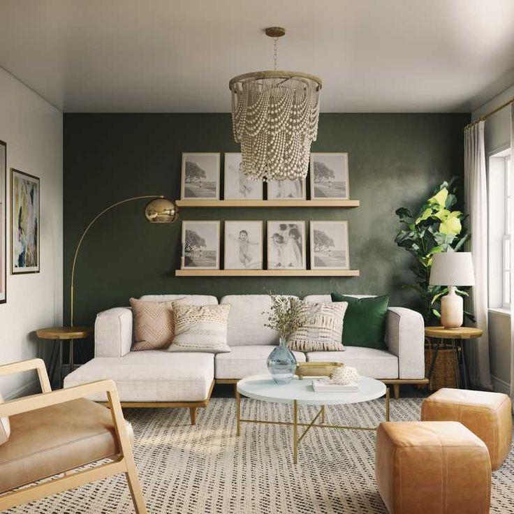 Use a neutral backdrop to let colors pop in your Boho Living Room