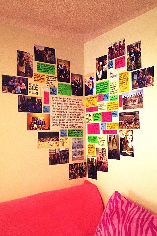 Create a photo wall collage featuring favorite ‌memories in your teen girl bedroom