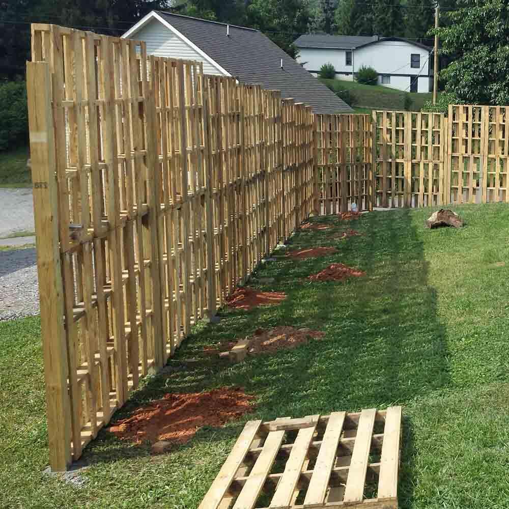 Use a Pallet Garden to create a living fence for added privacy