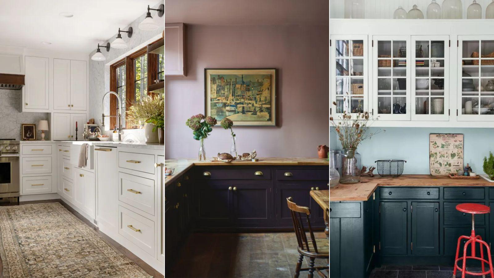 A harmonious color palette adds tranquility to your eat-in kitchen design