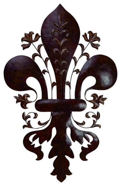 Fleur De Lis Wall Decor - Mediterranean - Metal Wall Art - by Dr .