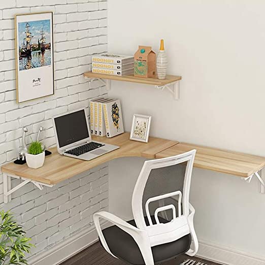 Amazon.com: SjYsXm-Floating shelf Corner Computer Table Wall Table .