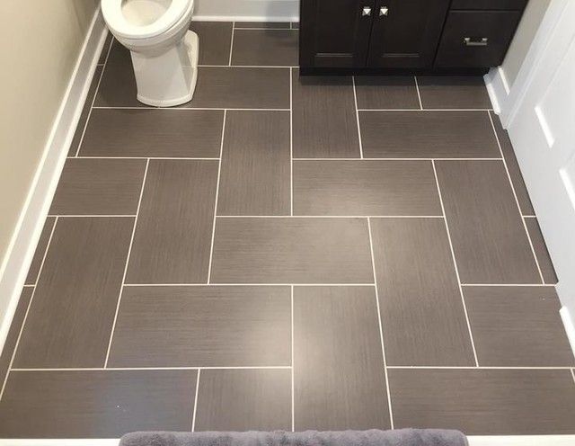 Bathroom floor tile - Yale Ceniza Porcelain Floor Tile - 12 x 24 .