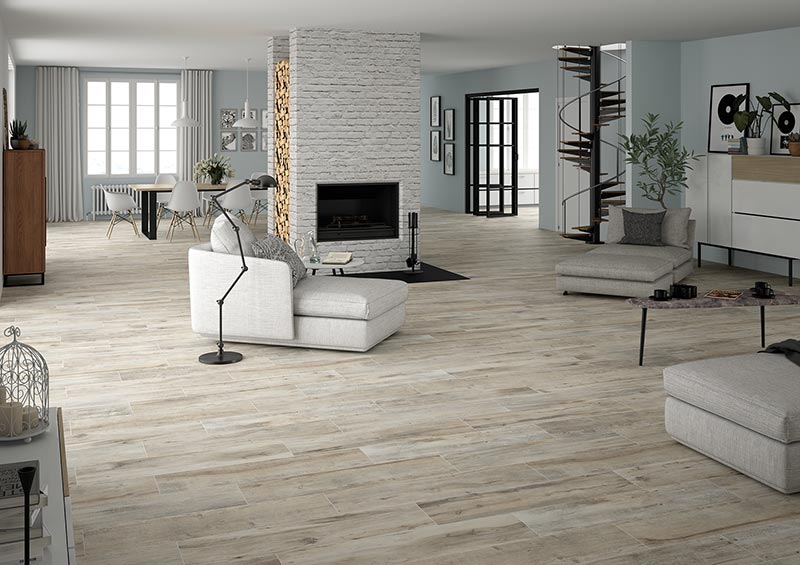 SHIREEN - Grey 10"x40" Porcelain Floor & Wall Tile | QDI Surfaces