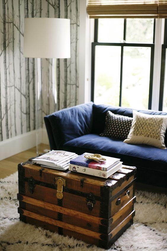 A vintage trunk provides both storage and style‍ in your eclectic ⁣living room