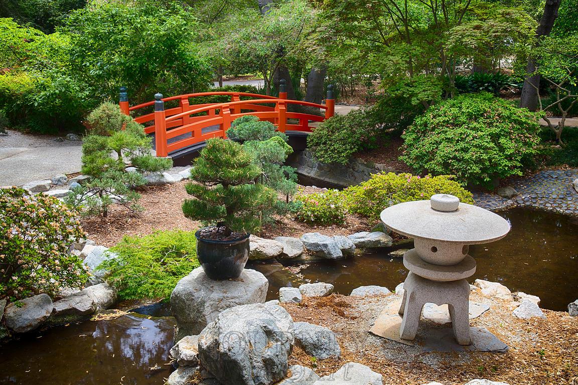 A simple bridge adds elegance and ⁣connection across water in your Zen Garden