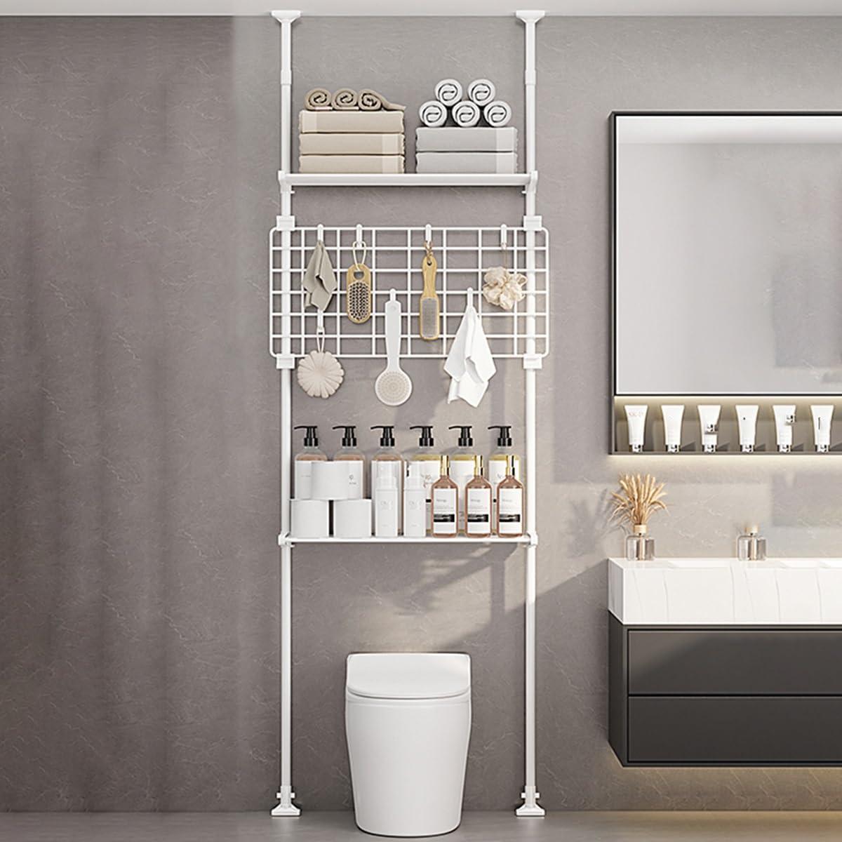 Use wall-mounted shelves to save space ⁢in your narrow bathroom