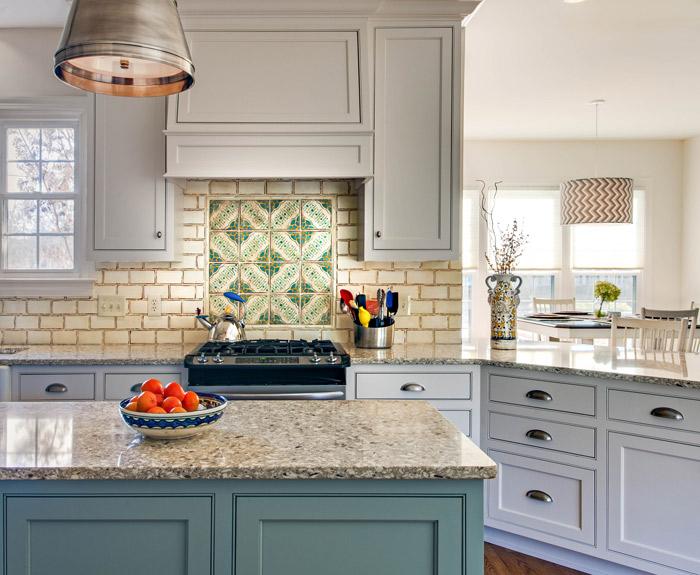 Install a statement backsplash to add character to your Eat-In Kitchen