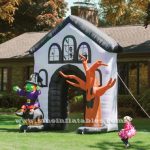 Outdoor big airblown Halloween inflatable Haunted House Archway .