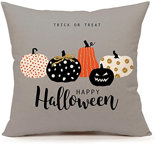 Amazon.com: 4TH Emotion Halloween Pumpkin Throw Pillow Cover .