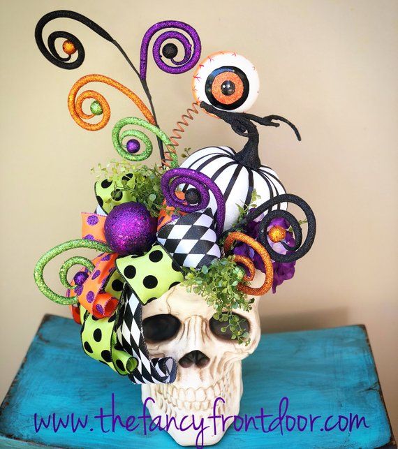 Halloween Centerpiece, Day of the Dead decor, Dia de los Muertos .