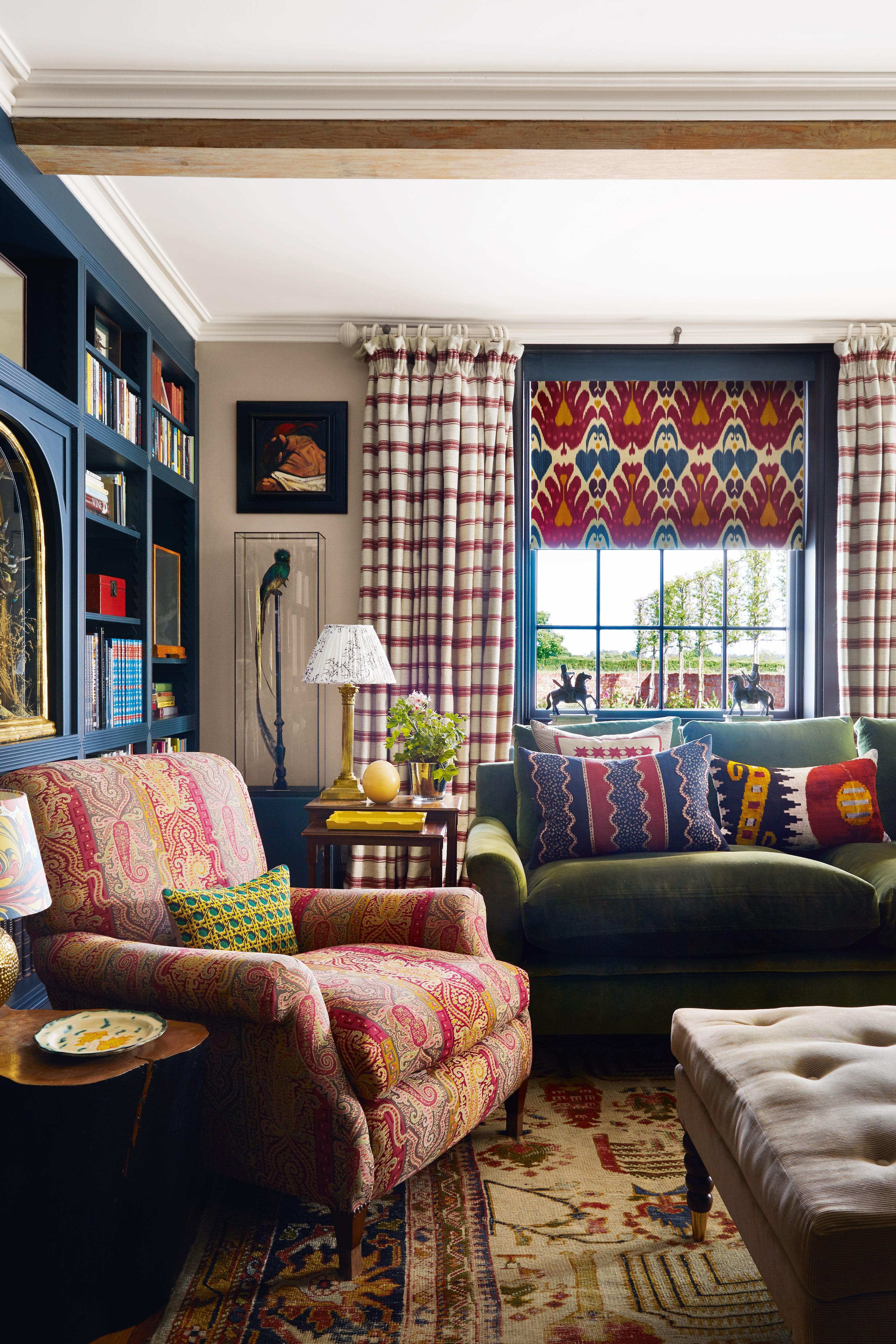 Create a cozy reading nook in your Earthy Living Room using soft fabrics