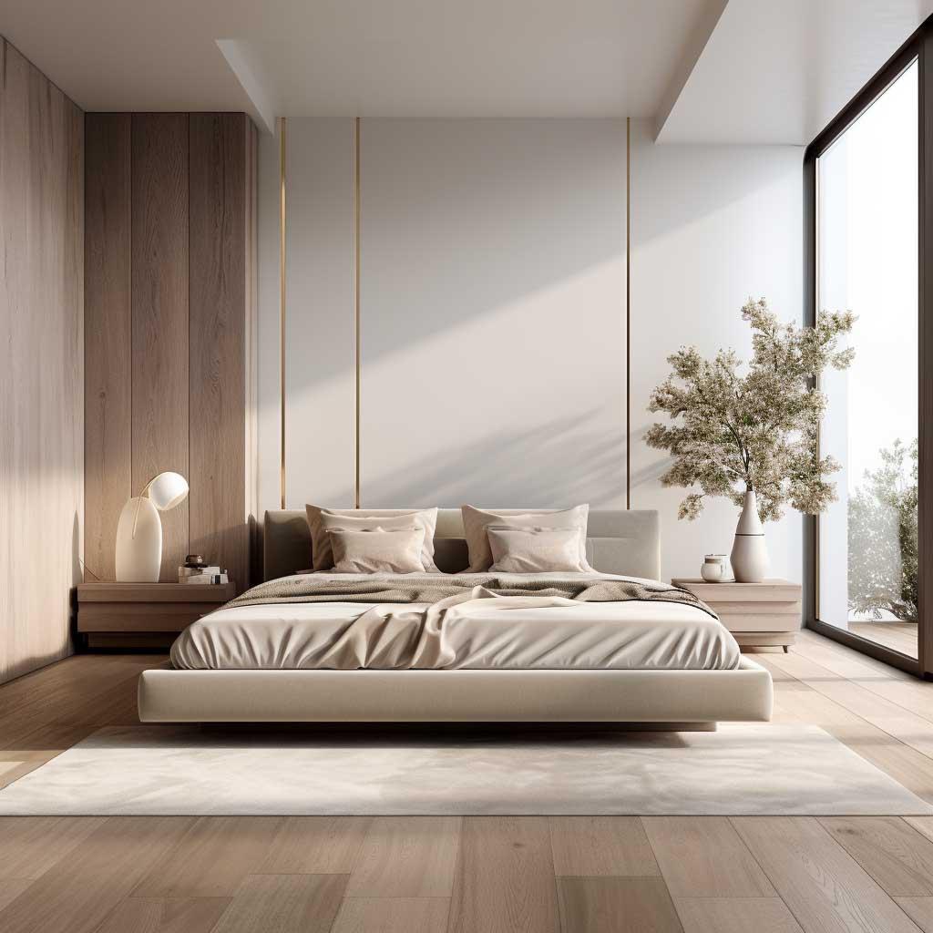 Keep furniture selection simple yet functional in your minimalist bedroom