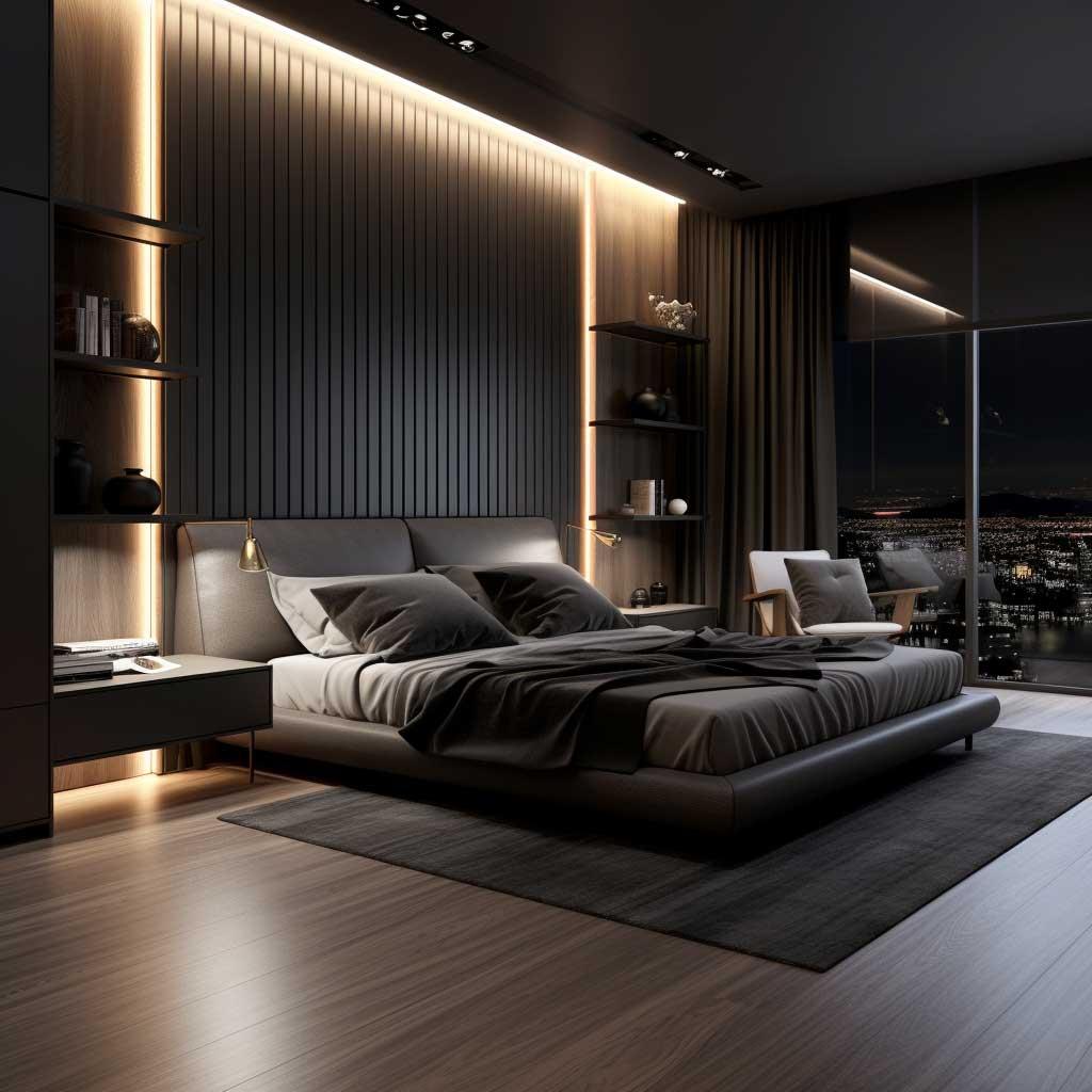 Modern Bedroom: Opt for sleek furniture and bold statements for sophistication