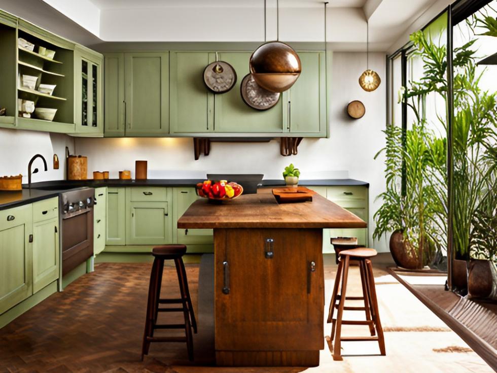 Curate a mix of vintage and modern decor in your Eat-In Kitchen