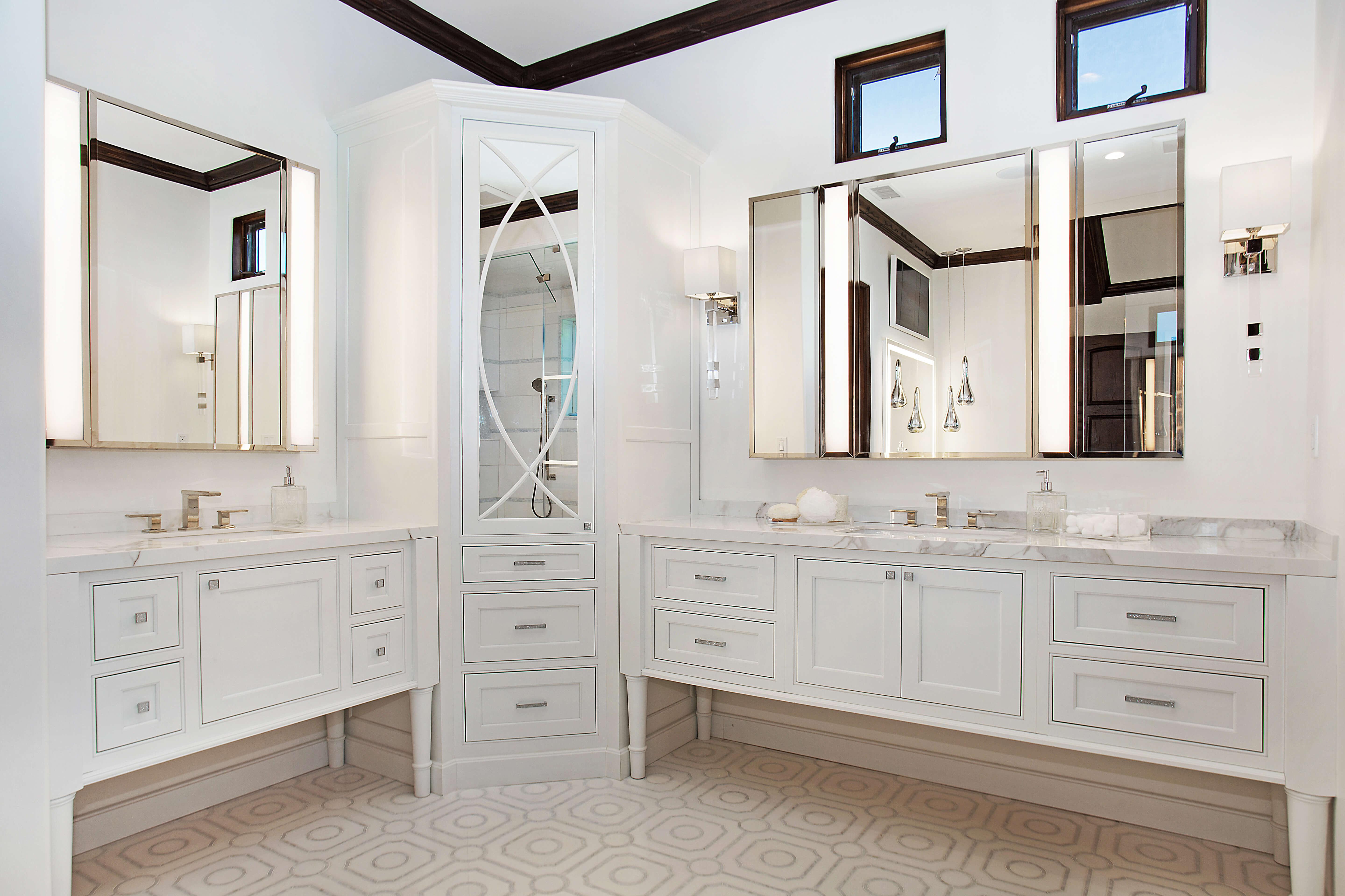 Dual vanities promote harmony and functionality in shared bathrooms