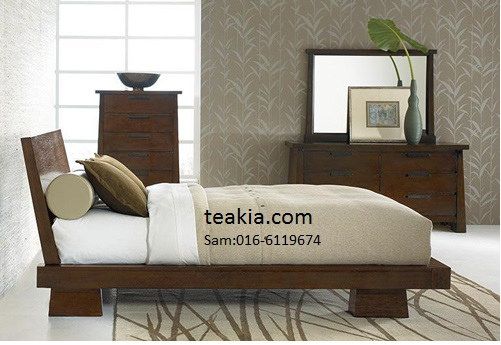 japanese bed frame-teak wood furniture malaysia-indoor furniture .