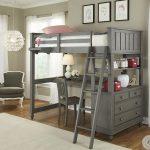 Lake House Stone Youth Loft Bedroom Set with Desk from NE Kids .