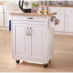 Mainstays Kitchen Island Cart with Drawer and Storage Shelves .