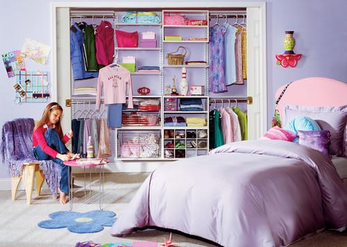 Transform the closet with aesthetically pleasing organization in her teen ‌girl bedroom