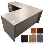 New 66" Ultra Single Pedestal L-Shaped Desk | L-Shaped Desks D