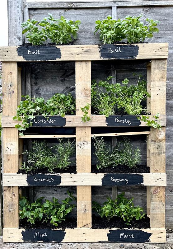 Pallet Garden Planter Box: Utilize pallets as sturdy, rustic​ planter boxes for your vegetable garden