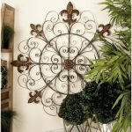 Litton Lane 42 in. French-Inspired Bronze-Finished Iron Fleur de .